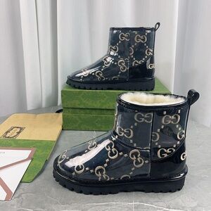 Gucci Black Fleece-Lined Snow Boots